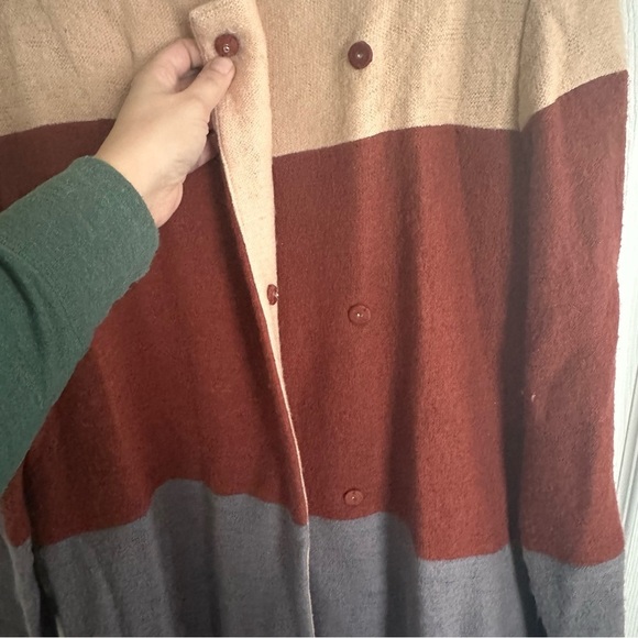 Cullen Wool Blend Cardigan Sweater Women’s Small striped fisherman aesthetic - Picture 3 of 10